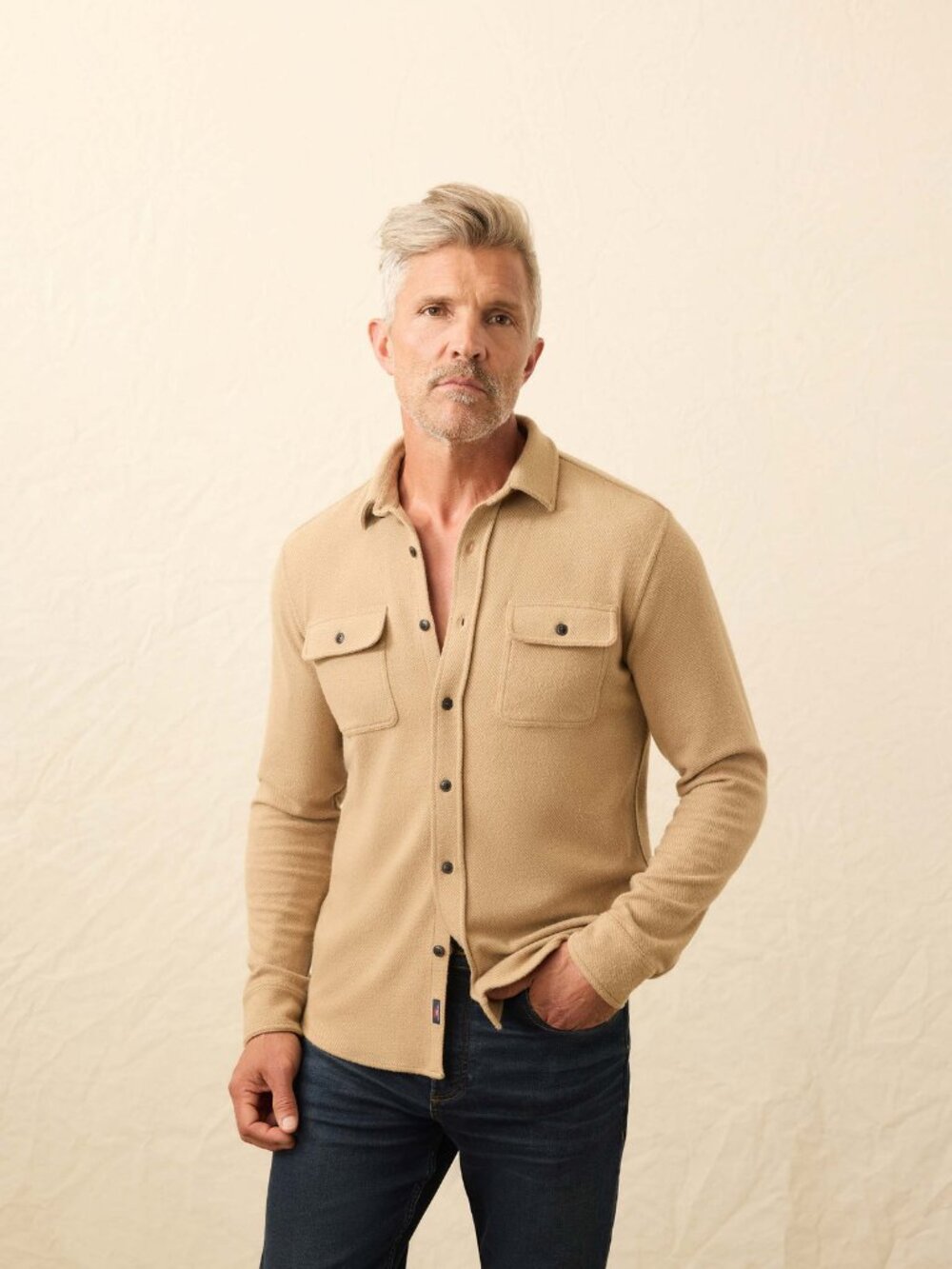 Faherty Legend™ Sweater Shirt - Sandbar Coast Twill